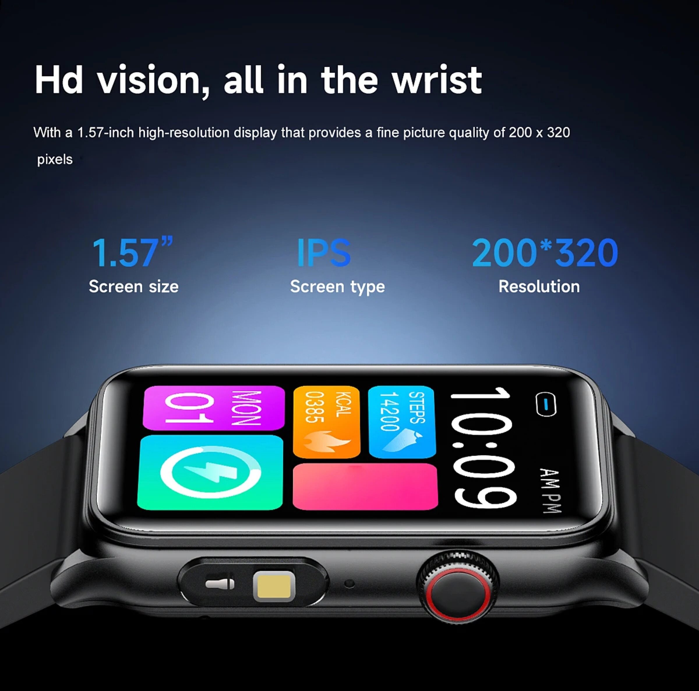 Nagham Ghazal Aswad Smartwatch LED Bluetooth Anruf Sport Temperatur HD Taschenlampe 2025 Smartwatch (3cm cm/1.57 Zoll)