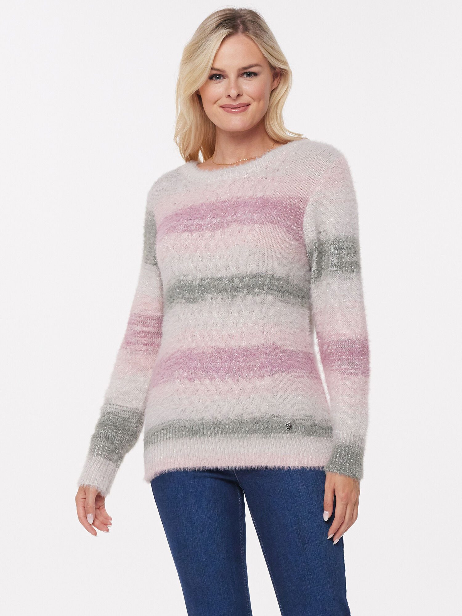 Christian Materne Strickpullover Rundhalspullover koerpernah mit günstig online kaufen