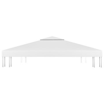 vidaXL Pavillonersatzdach Pavillon-Dachplane mit Kaminabzug 310 g/m² 3x3 m Weiß