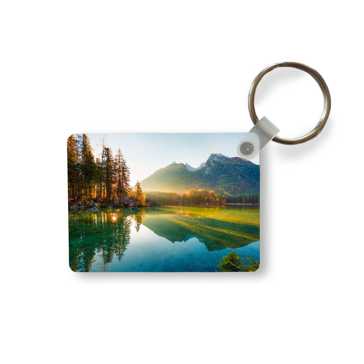 Schlüsselanhänger See - Wald - Berge - Natur - Sonne - Landschaft