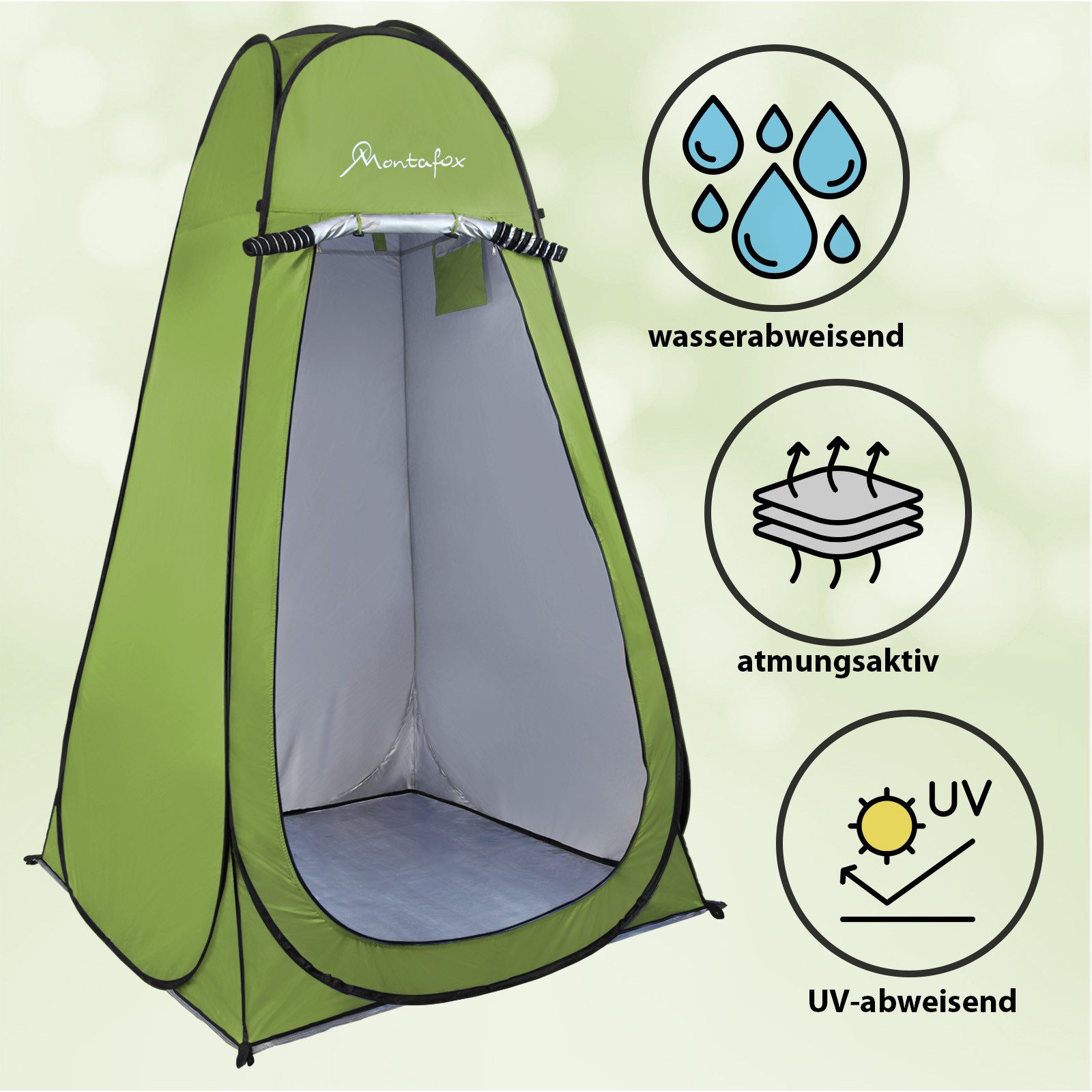 Montafox Wurfzelt Montafox Toilettenzelt Multifunktionszelt Universalzelt Pop Up Zelt – Bild 5 von 5