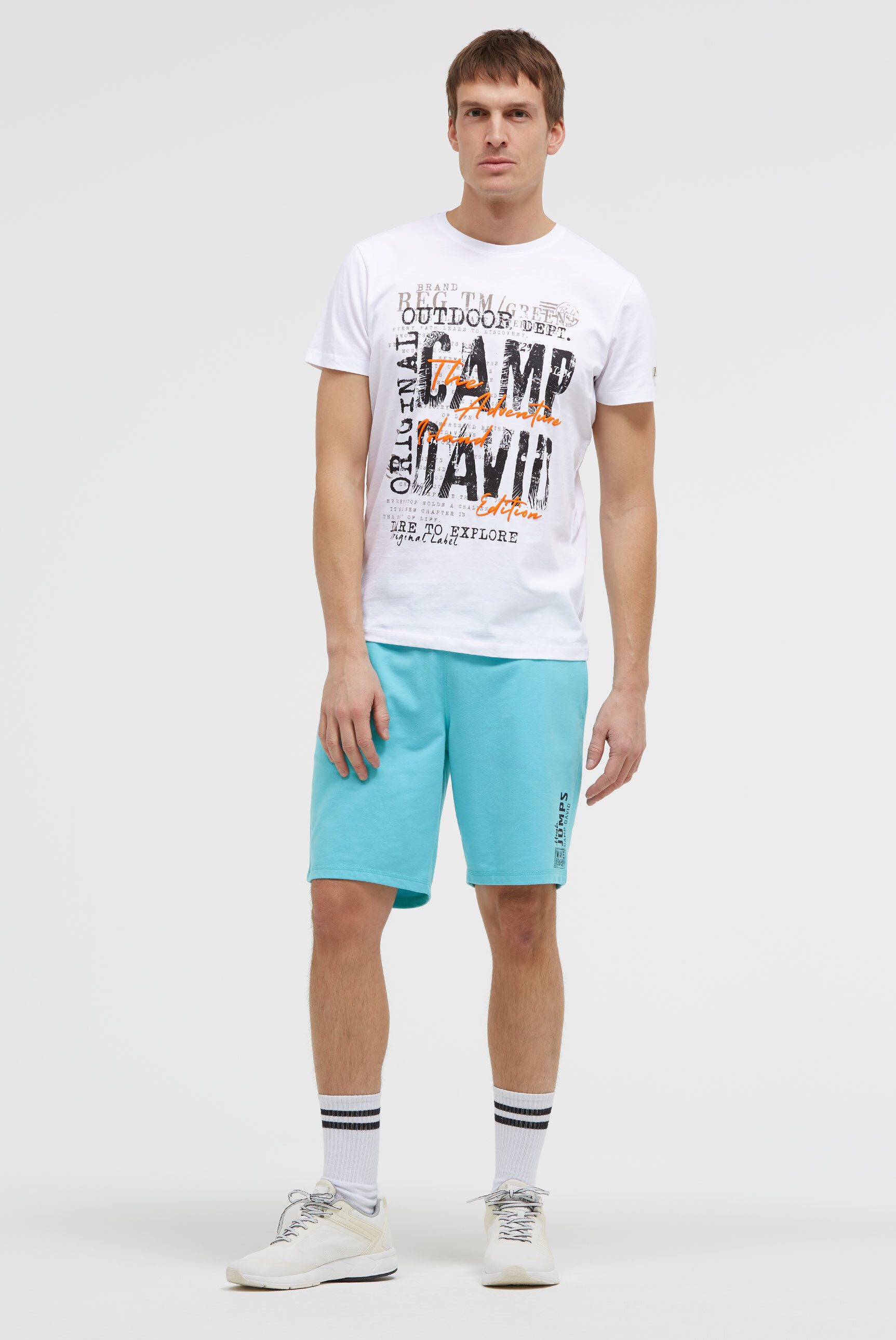 CAMP DAVID Sweatshorts mit Elastikbund & seitlichen Taschen