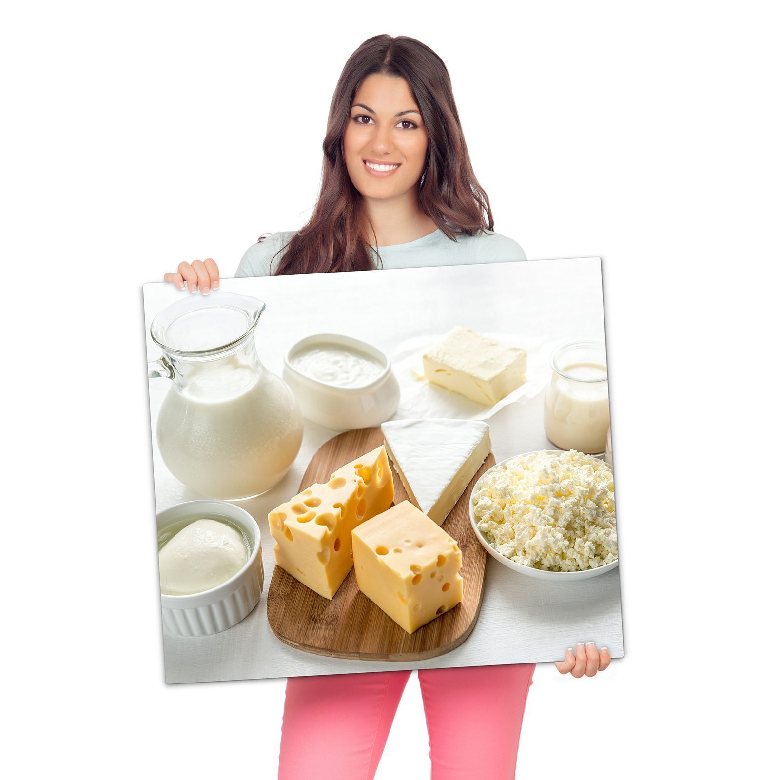 Herd-Abdeckplatte Käse tlg) (1 Glas, Glas Spritzschutz Milch, und aus Herdabdeckplatte Primedeco