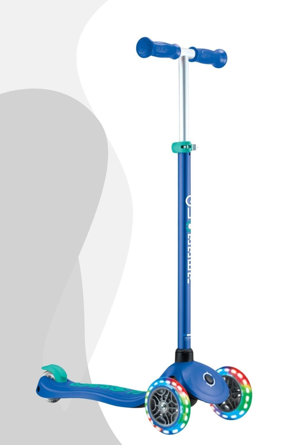 Globber Dreiradscooter Primo Plus Lights mit Leuchtrollen / 3-Wheels-Scooter