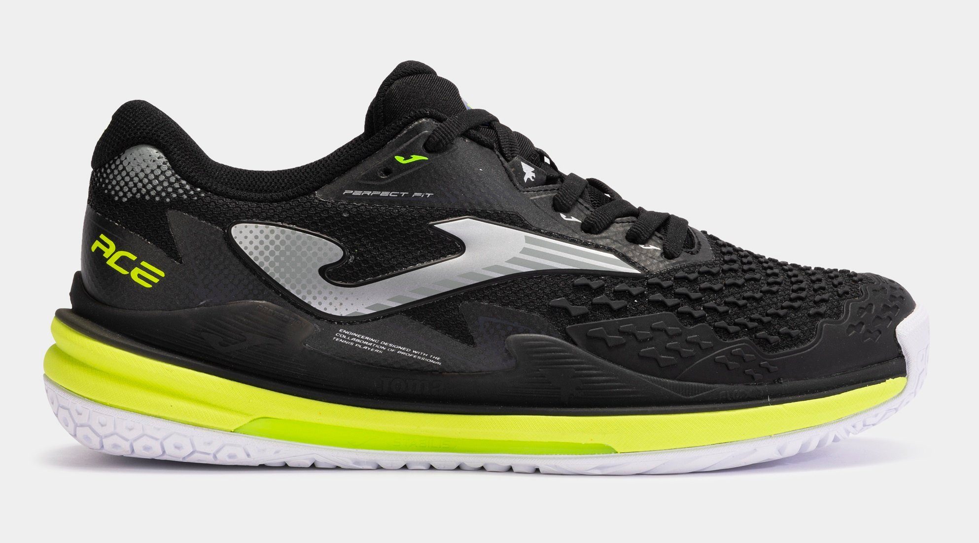Ace Allcourt/Stabilität 2024 schwarz Herren Tennisschuh