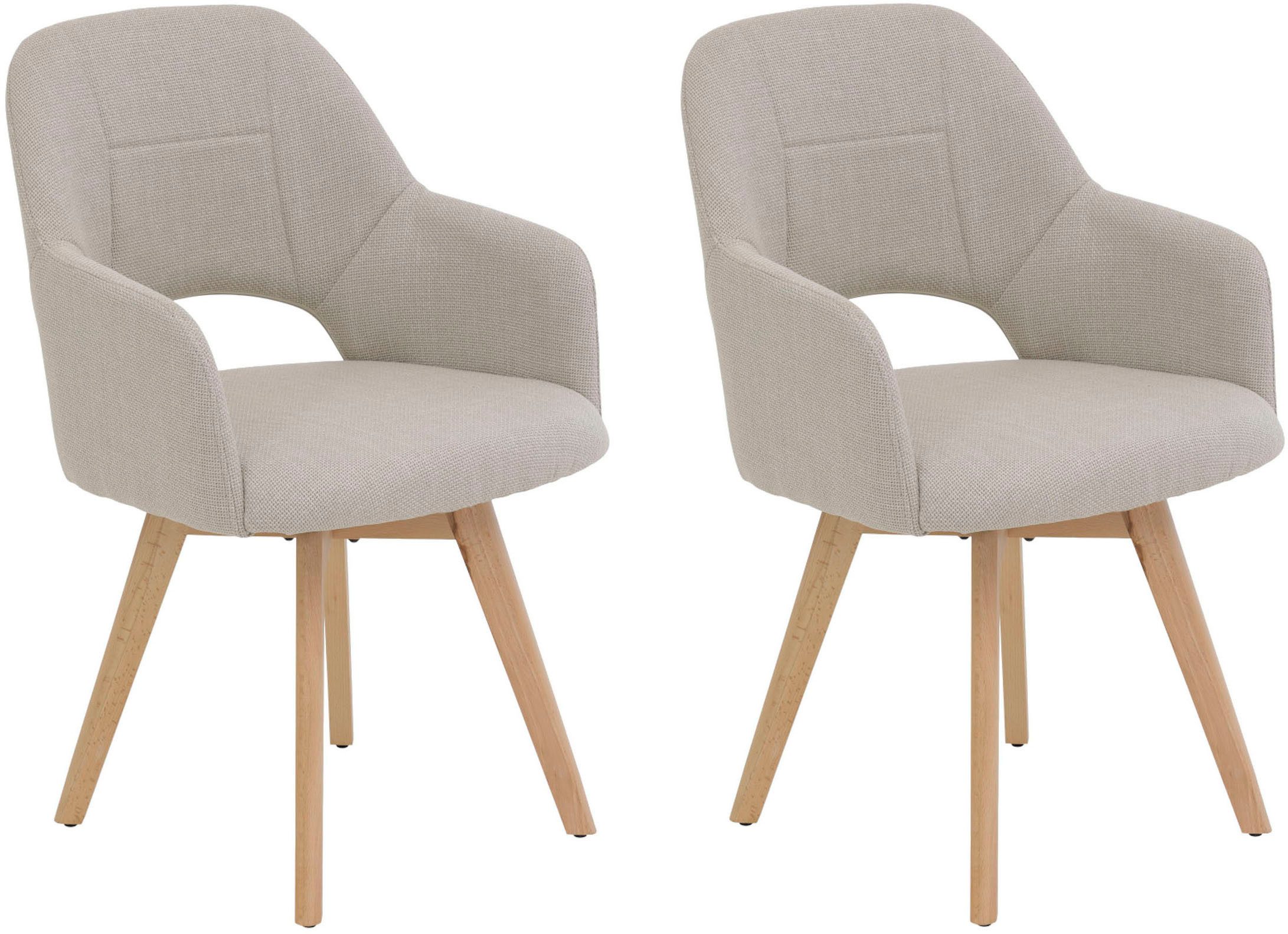 HELA 4-Fußstuhl STADE (Set, 2 St), 360° drehbar,Massivholz 4-Fuß,Armlehnen, günstig online kaufen