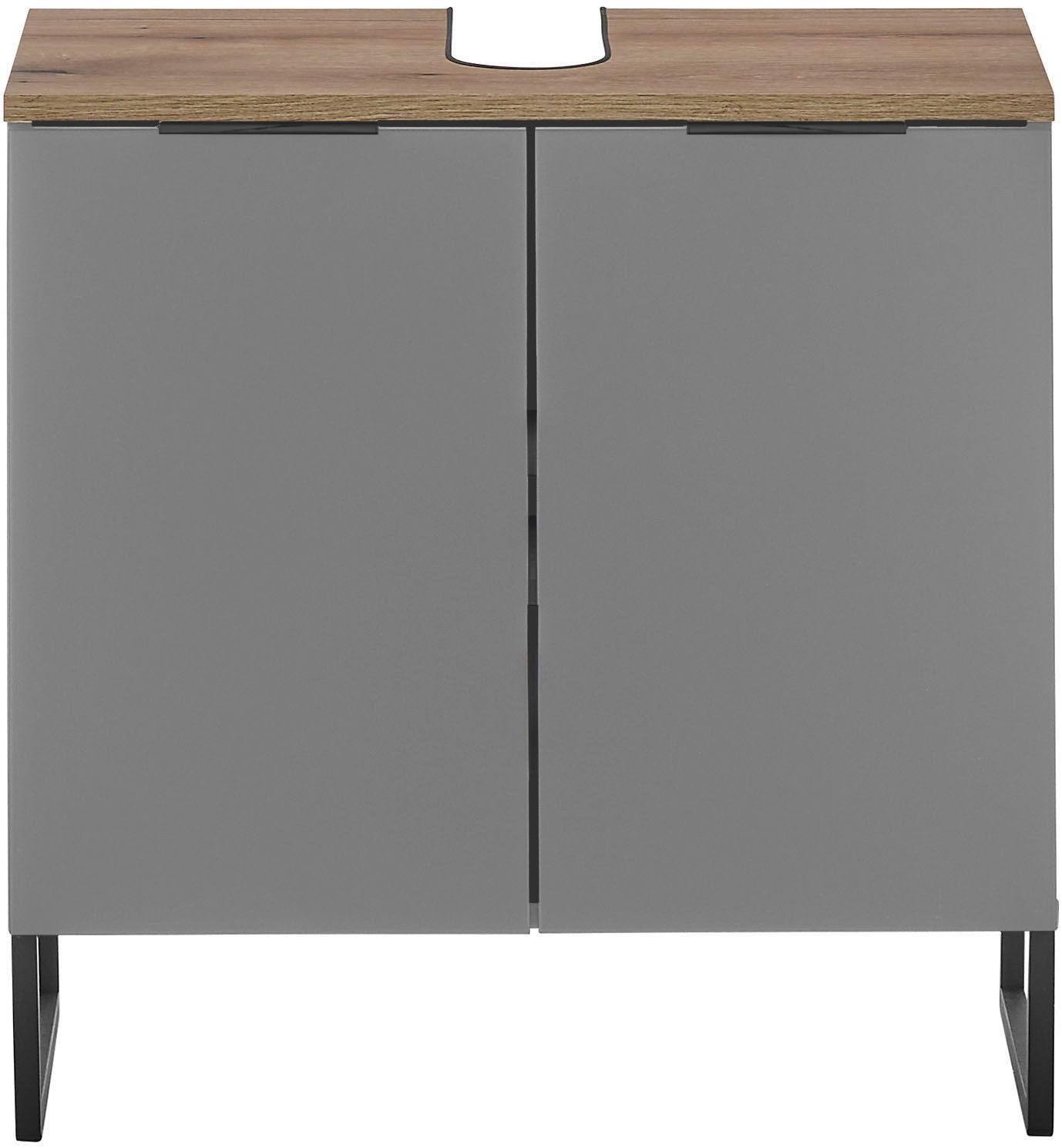 BASIC by Balculina Waschbeckenunterschrank Denver Waschbeckenunterschrank, Badezimmerschrank 60x60x35 (1-St) Breite 60 cm, Tür L/R montierbar, Softclose