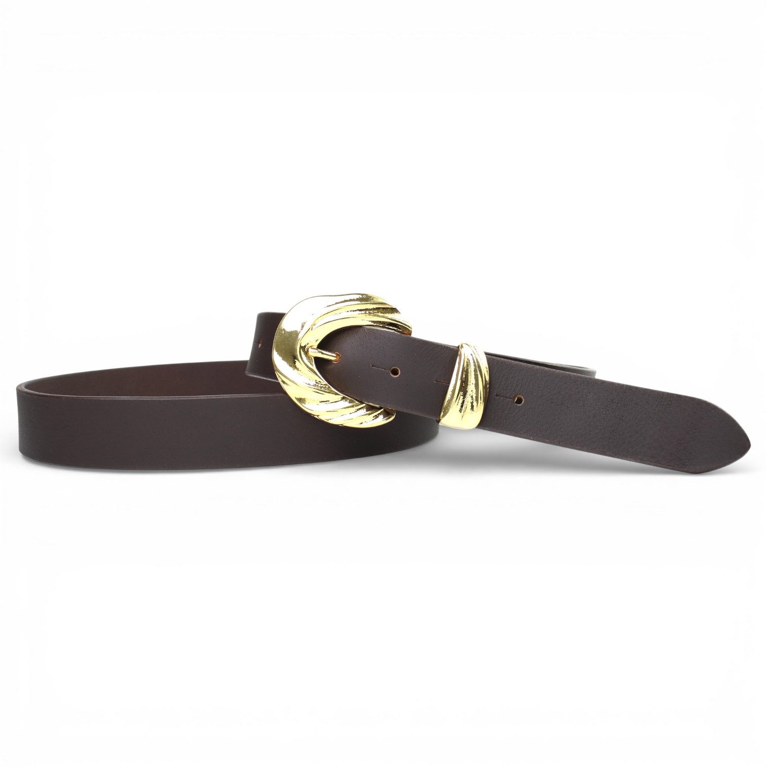 FRONHOFER Hüftgürtel Damen Büffelleder (1-St) Chunky, vergoldet