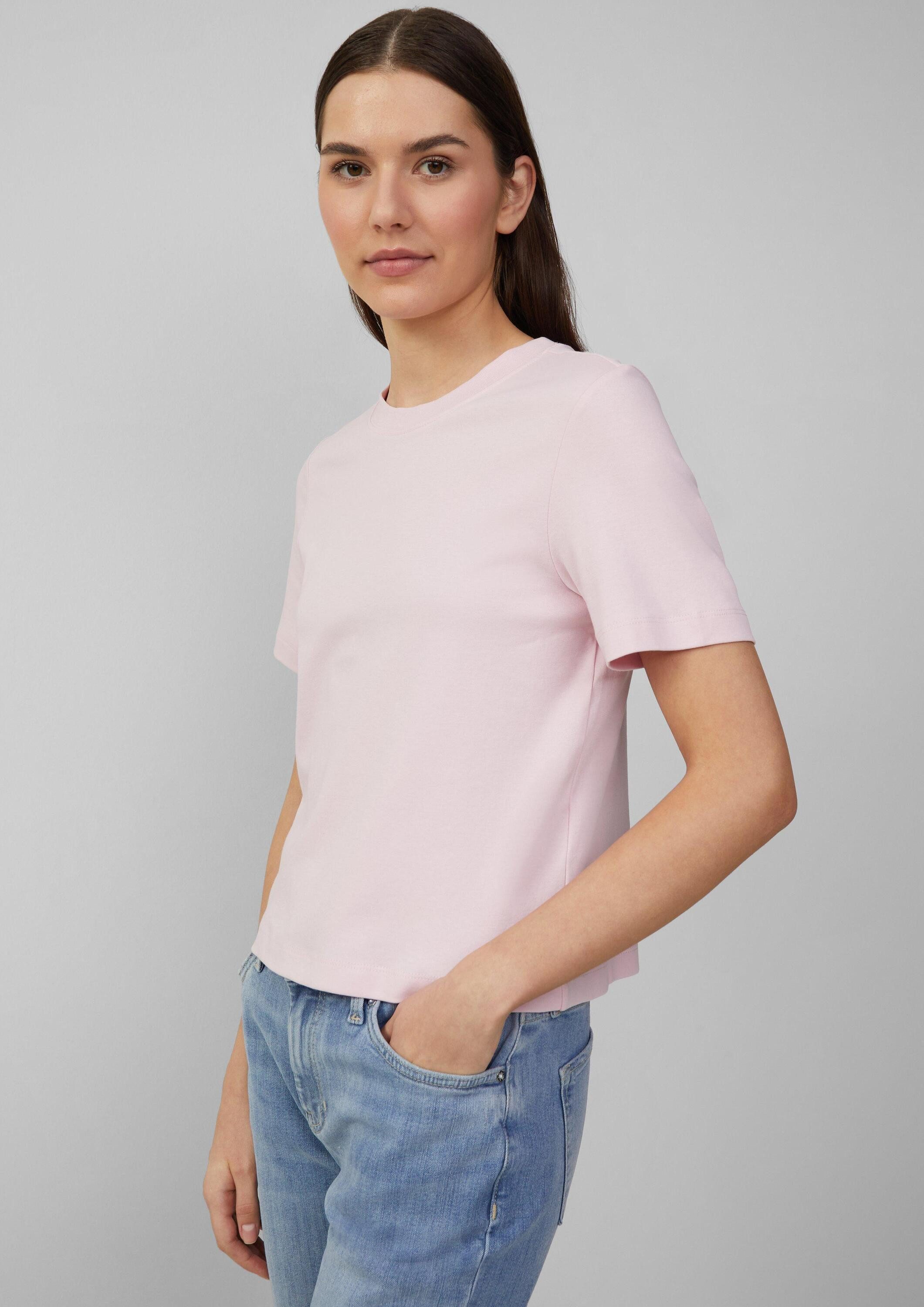 s.Oliver Kurzarmshirt T-Shirt Verkürztes T-Shirt aus Interlockjersey günstig online kaufen