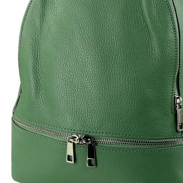 Toscanto Cityrucksack Toscanto Damen Cityrucksack Leder Tasche (Cityrucksack), Damen Cityrucksack Leder, hellgrün, Größe ca. 32cm