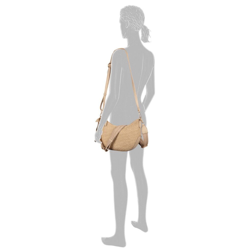 Gabor Umhängetasche Ophelio (Set, 2 Schultergurte: 1 Gewebeband, 1 aus hochwertigem Kunstleder), Damen Handtasche, Schultertasch mit 2 Umhängeriemen