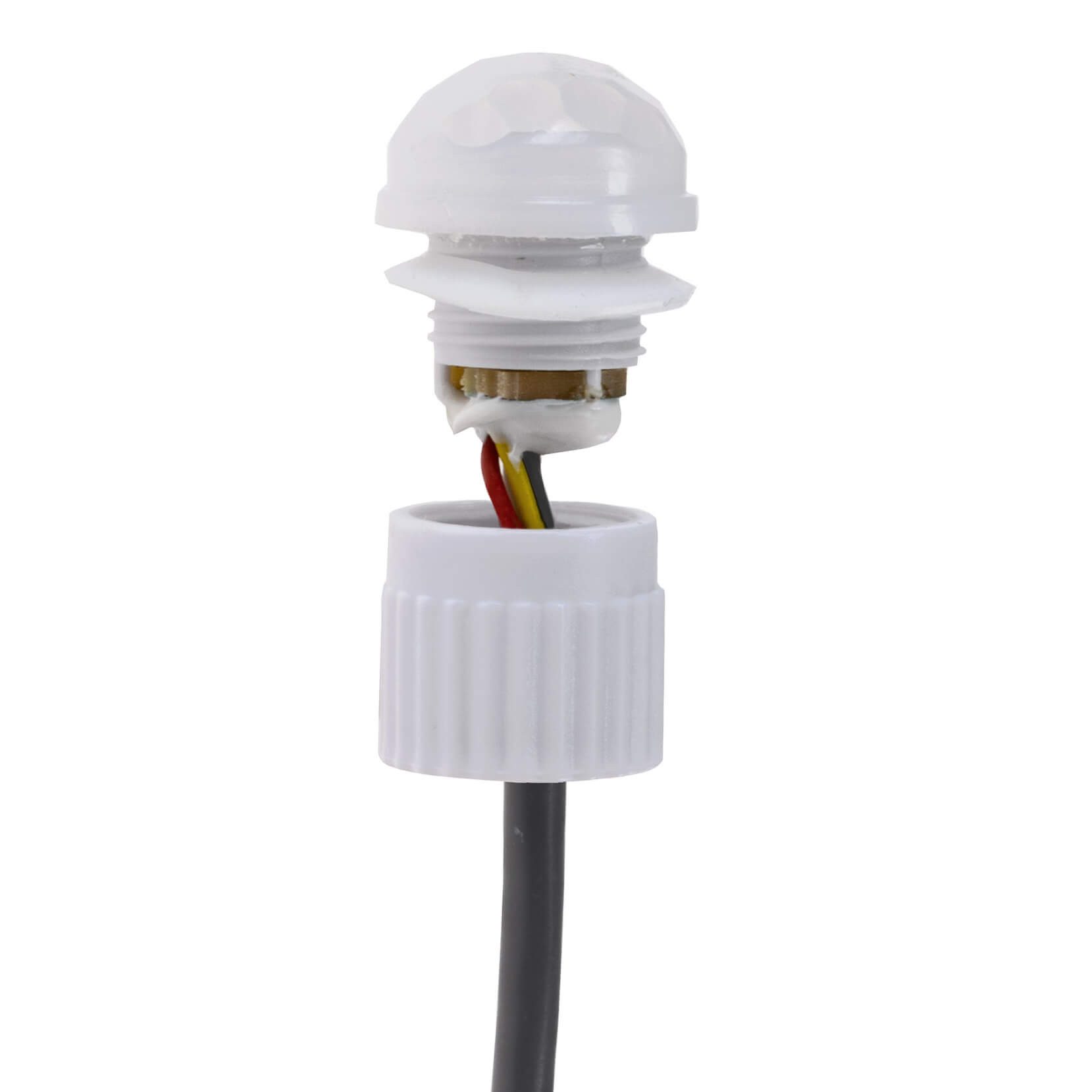 ChiliTec Bewegungsmelder Mini Einbau Bewegungsmelder 360 Grad LED geeignet weiß