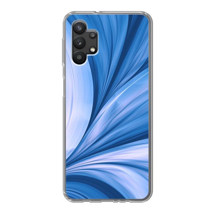 MuchoWow Handyhülle Blau - Abstrakt - Design Handyhülle Samsung Galaxy A32 5G Smartphone-Bumper Print Handy