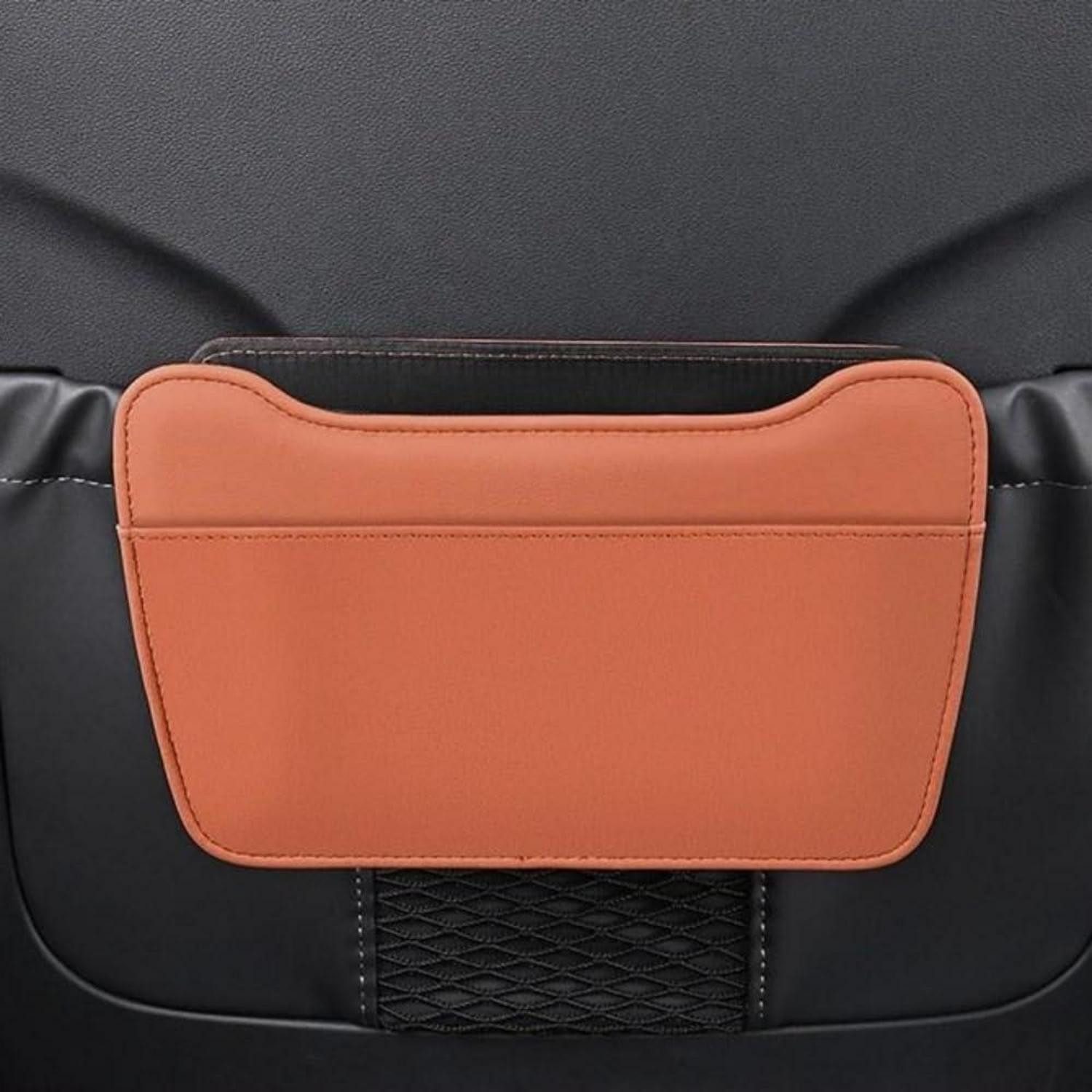 LuxusKollektion Mülleimer Mülleimer Auto Leder Sitzlehne Hänge Orangefarbene Sitztasche