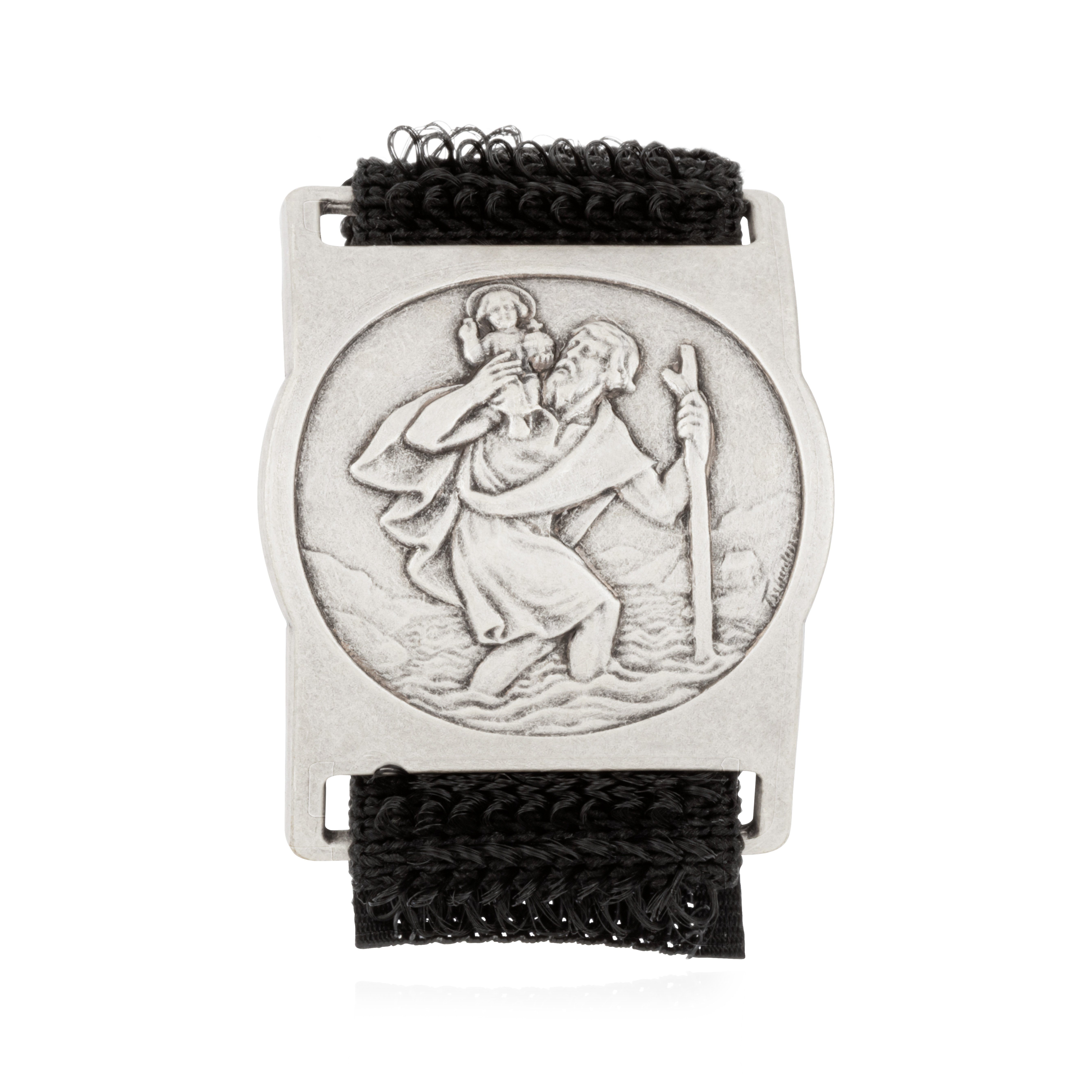 NKlaus Aufkleber Motorrad Plakette Christoporus 2,9cm Schutzpatron, Magnetisch oder Selbstklebend