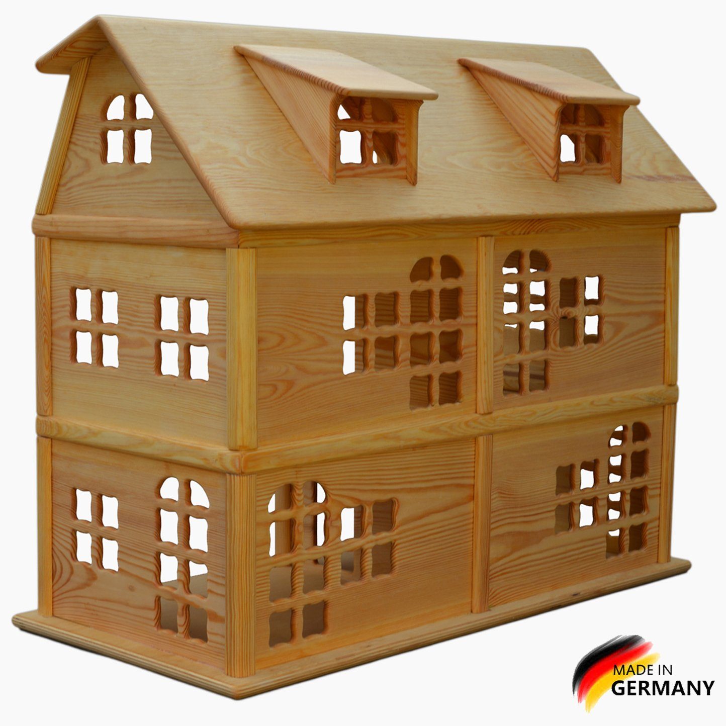 Puppenhaus Puppenhaus aus Kiefern Holz,6 Zimmer