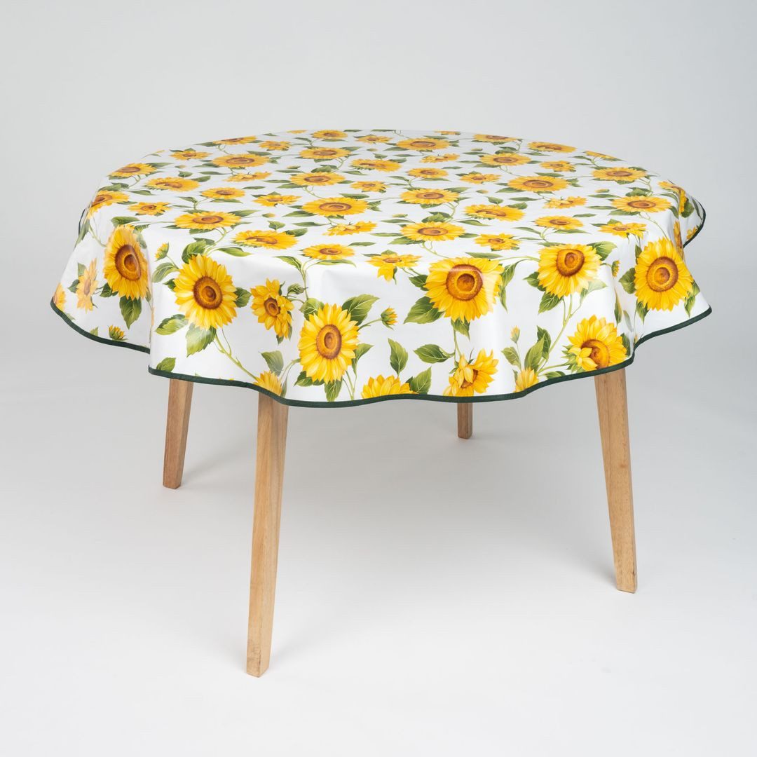 laro Tischdecke 160cm runde Wachstuchtischdecke Saum-Eingefasst günstig online kaufen