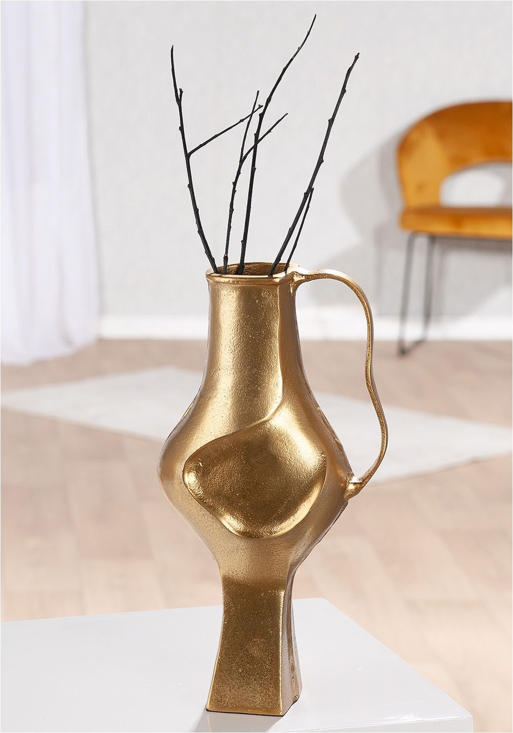 GILDE Tischvase Vase Antigua mit Henkel