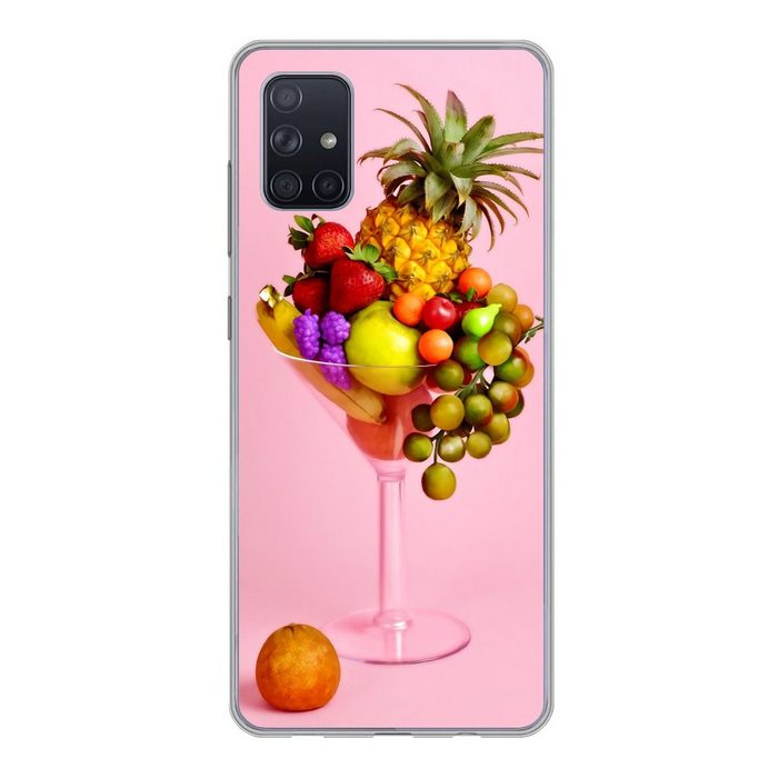 MuchoWow Handyhülle Obst - Cocktail - Martini Glas Phone Case Handyhülle Samsung Galaxy A71 Silikon Schutzhülle