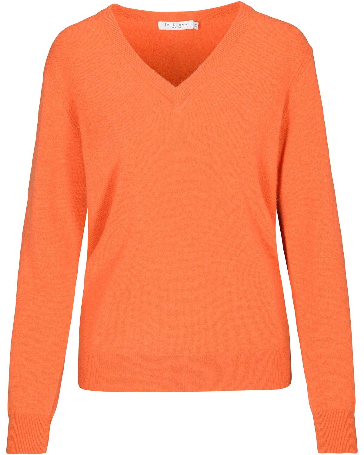 LINEA V-Pullover IN Orange Strickpullover