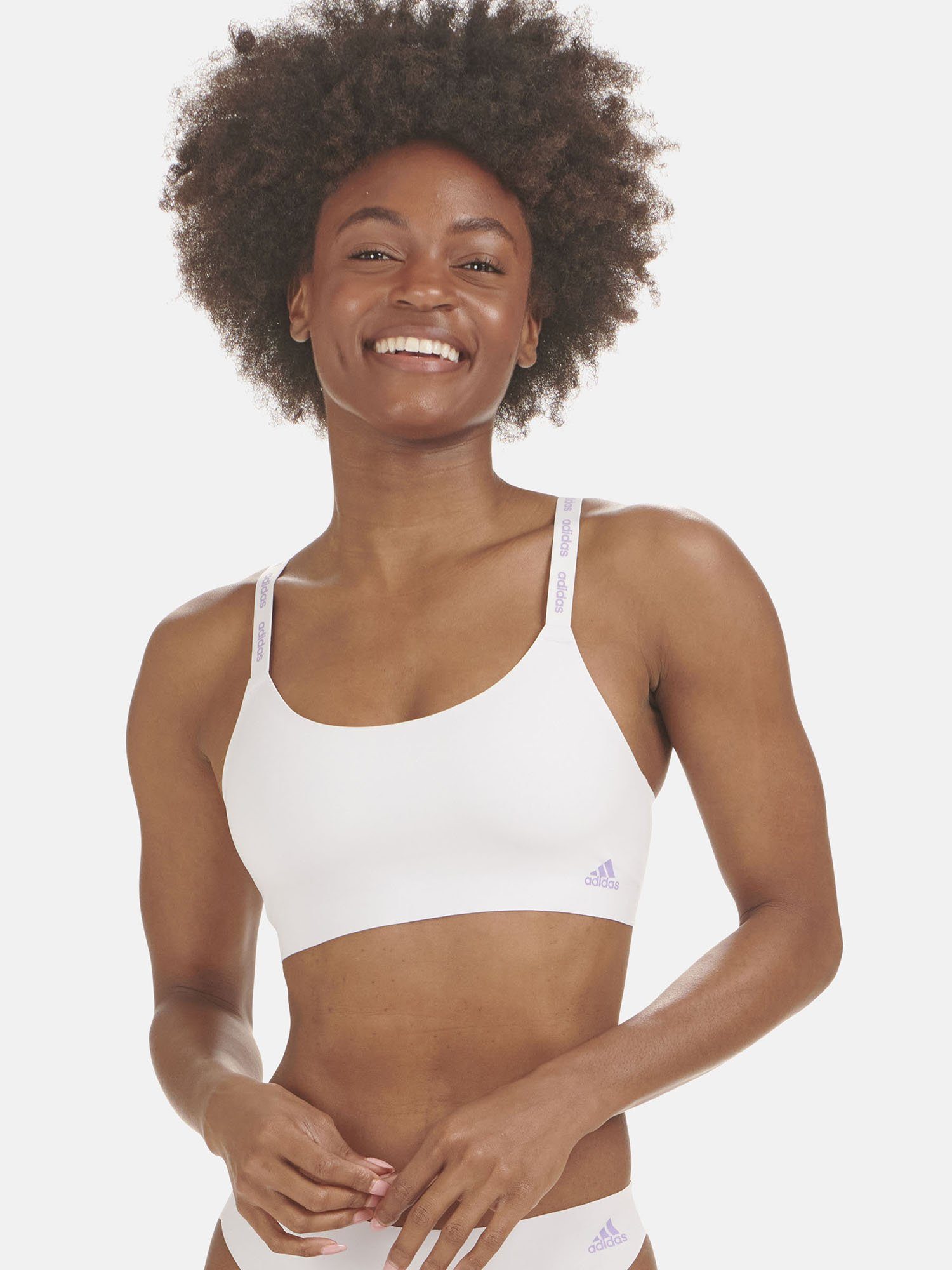 LOUNGE adidas Bustier SCOOP BRA Sportswear anthrazit-mel.