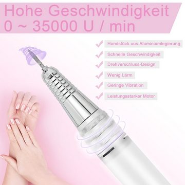 Clanmacy Maniküre-Pediküre-Set Elektrische Nagelfräser für Gelnägel 35000 U/Min Nagelfeile Set