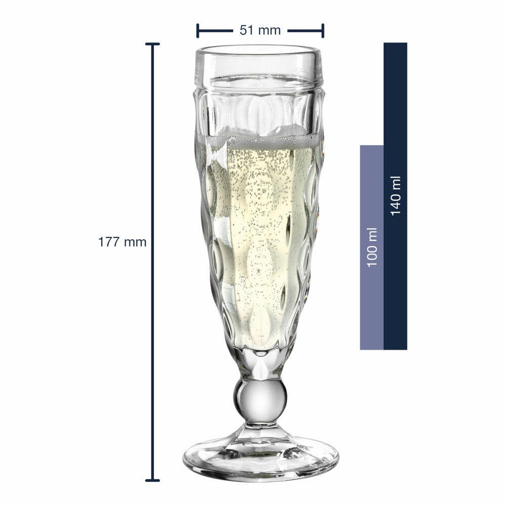 LEONARDO Sektglas Brindisi klar 140 ml, Glas
