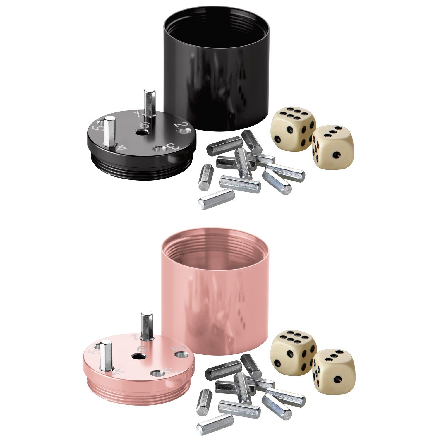 BestSaller Spiel SUPER SIX, Würfelspiel, 36 Spielstäbchen & 2 Würfel