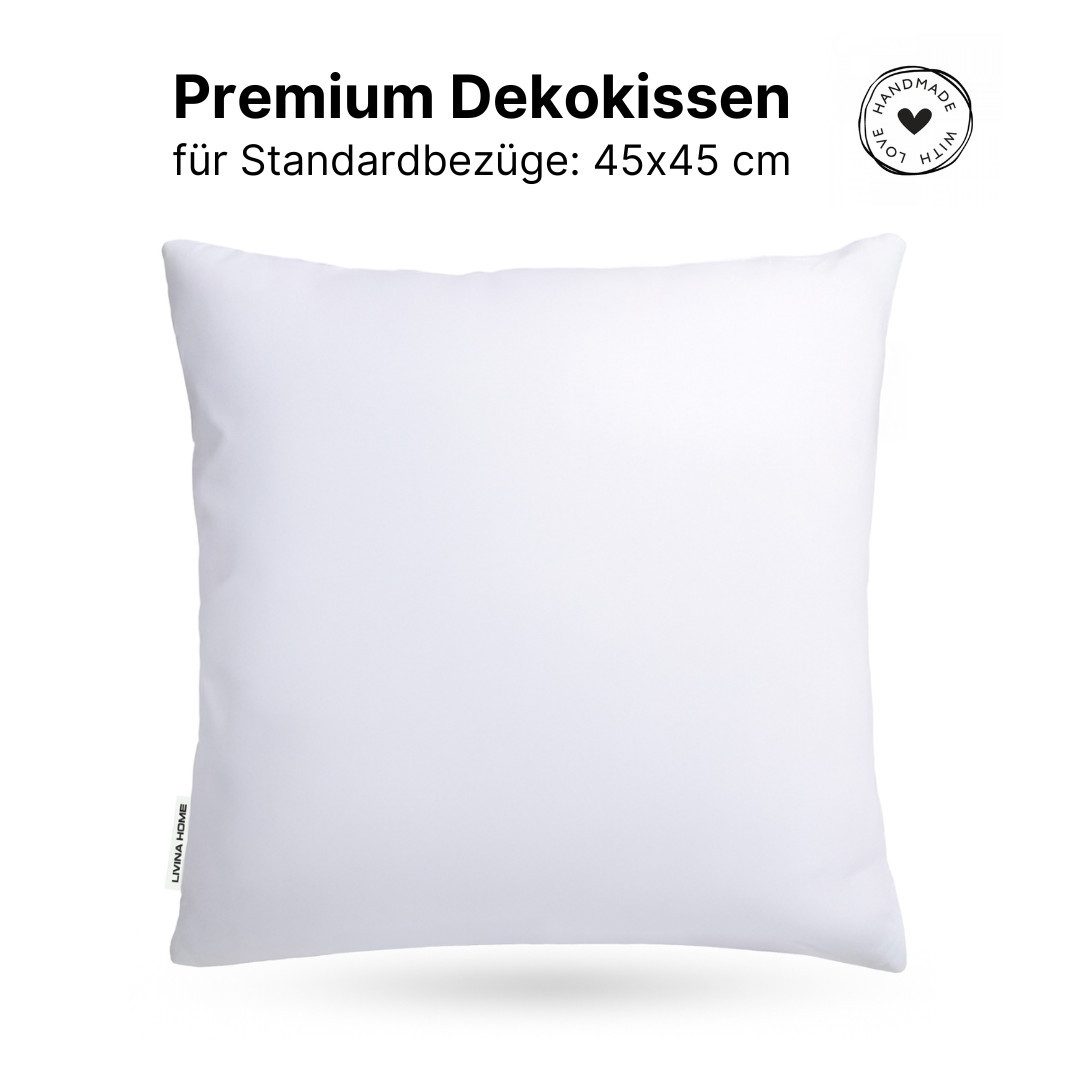 LIVINA HOME Dekokissen Premium Dekokissen, Sofakissen, Couchkissen, Made in Germany, Dekokissen 40x40, 30x50, 45x45, 50x50, 60x60, Made in Germany