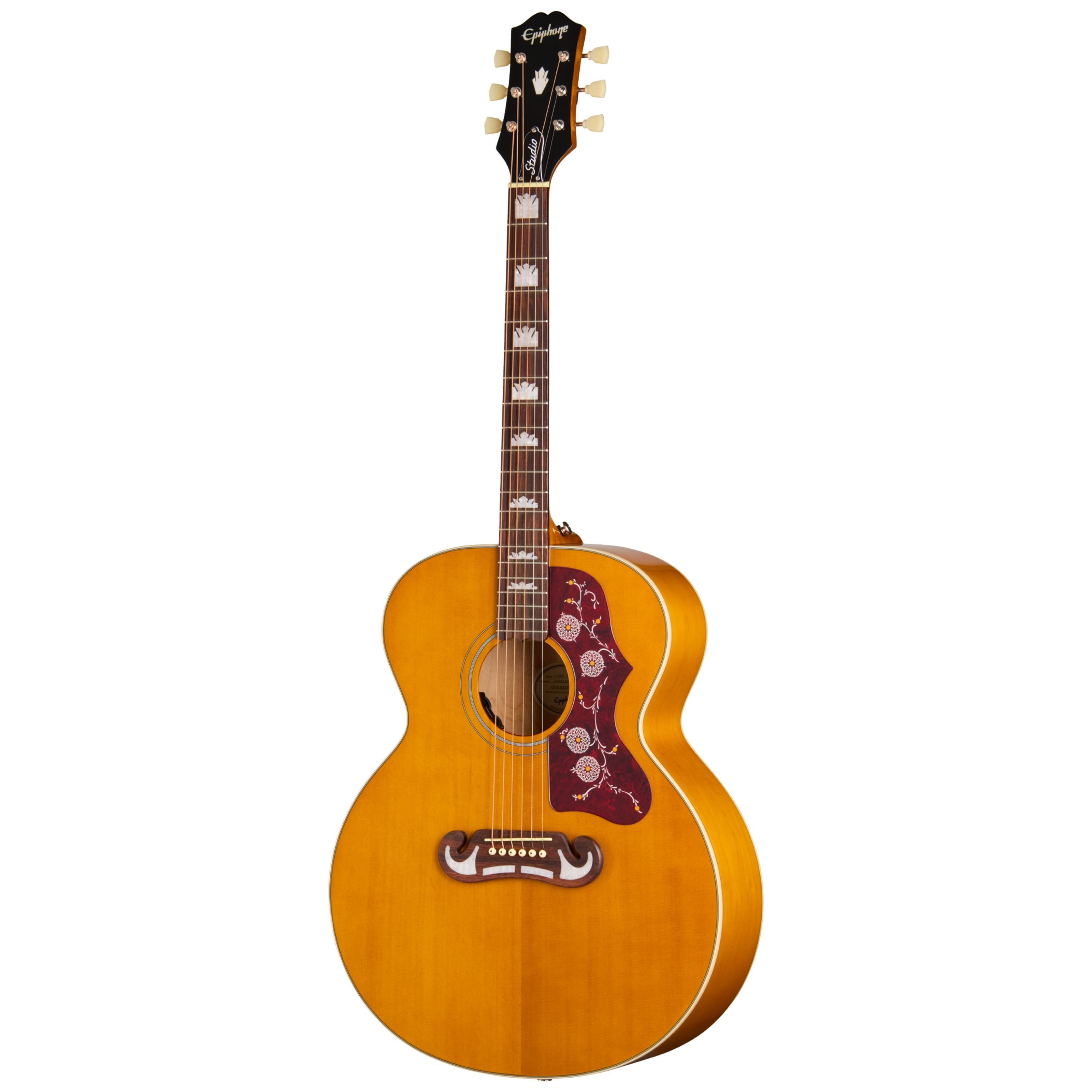Epiphone Westerngitarre, Westerngitarren, Jumbo Gitarren, J-200 Studio Natural - Westerngitarre