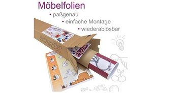 STIKKIPIX Möbelfolie TF08, (MÖBEL NICHT INKLUSIVE) Aufkleber "Flughafen", passend für das Regal TROFAST von IKEA