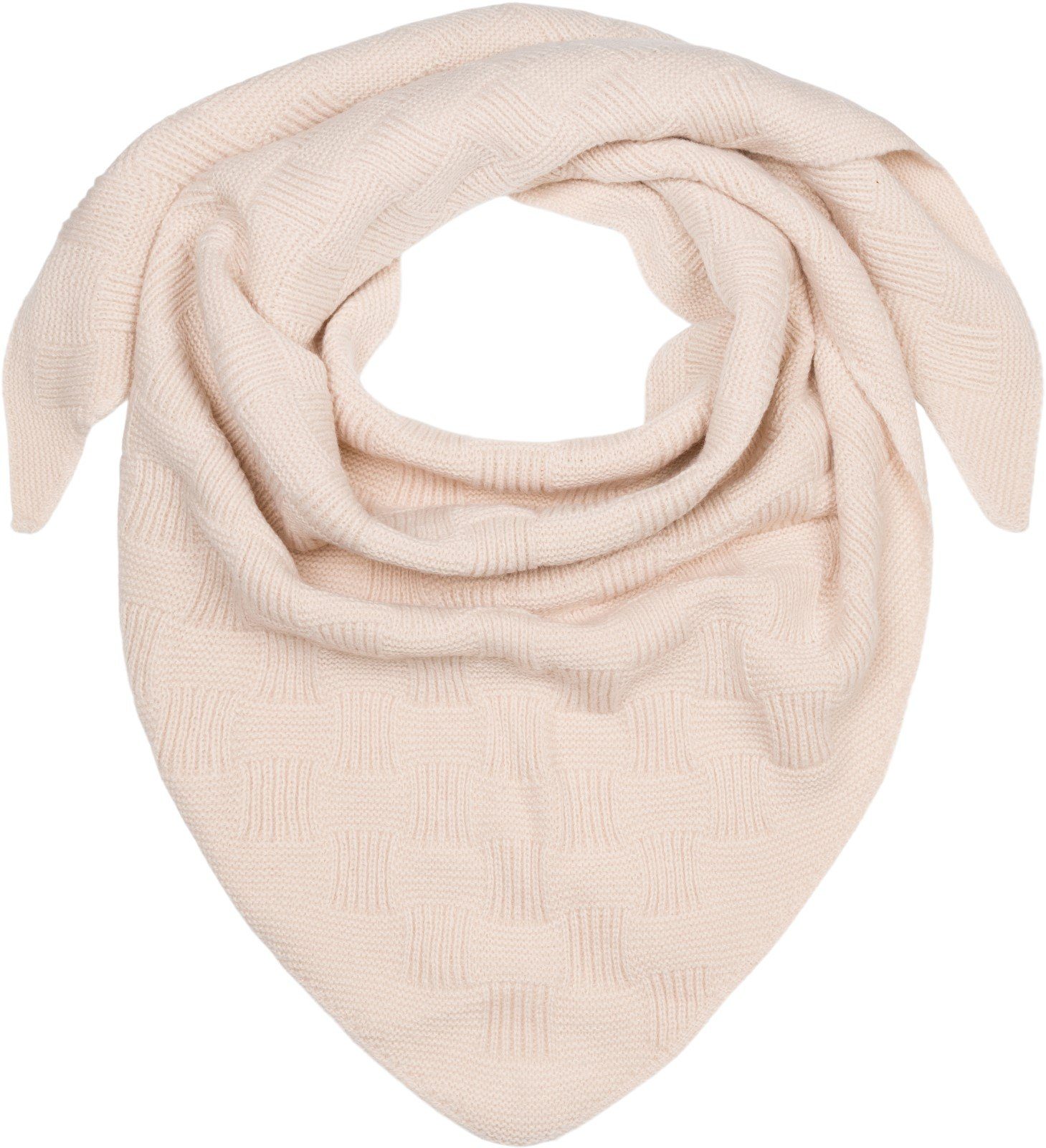 styleBREAKER Strickschal Strick Dreiecktuch Schachbrett Strickmuster, günstig online kaufen