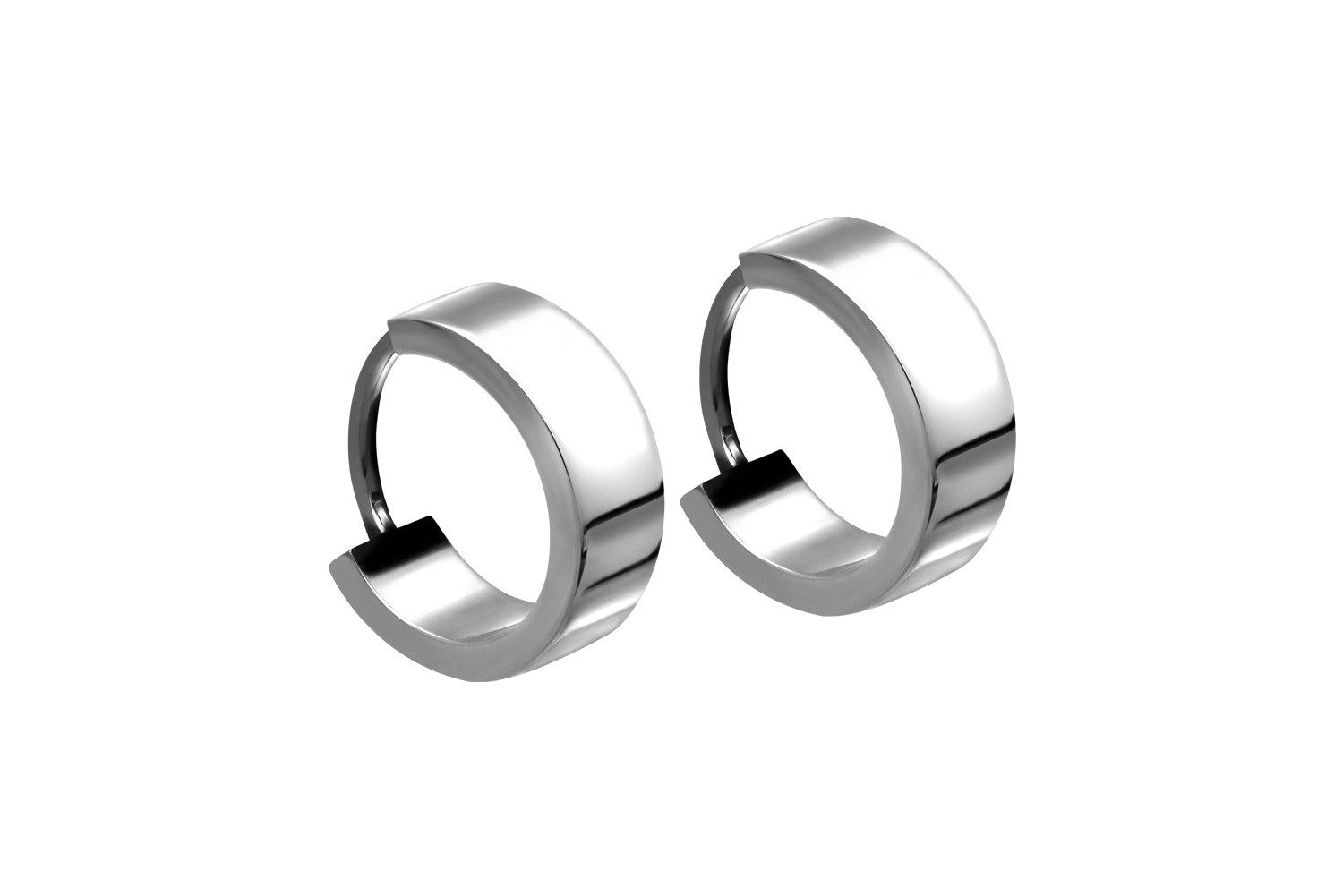 FILANGO Paar Creolen Titan Ohrclicker Creolen (Creolen, 1-tlg)