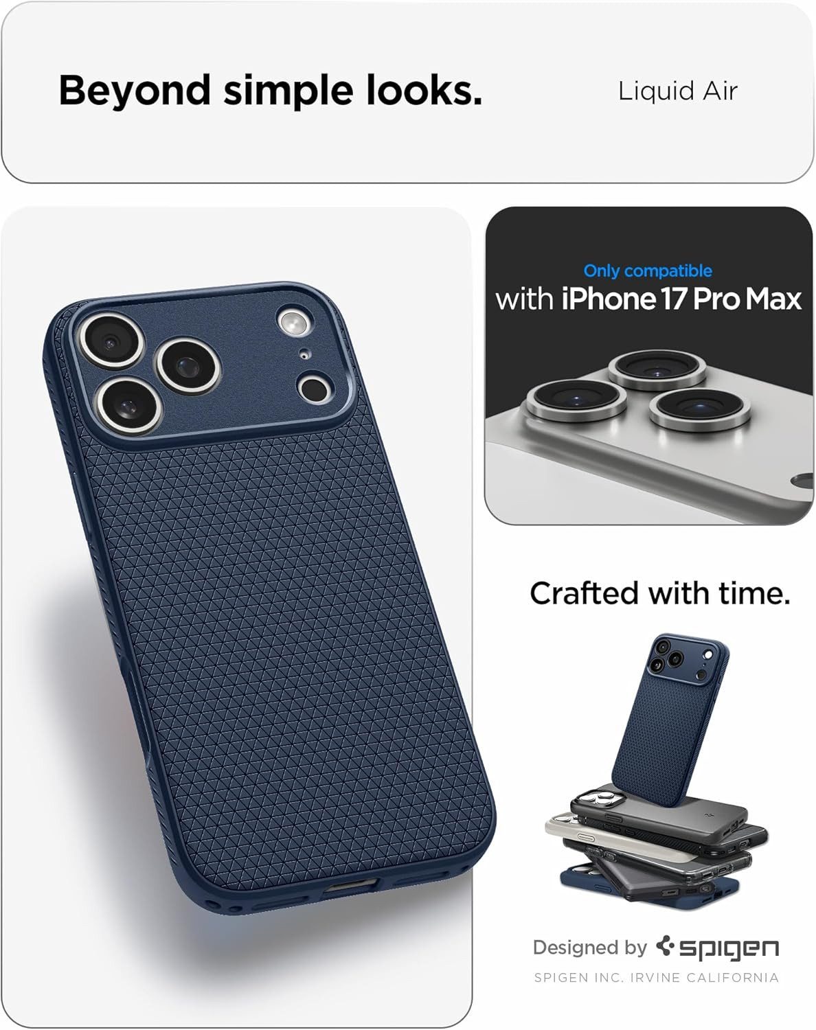 Spigen Handyhülle Hülle für iPhone 17 Pro Max Case Schutzhülle Handyhülle Robust 6,9 Zoll, Air Cushion® Technologie, Militärstandard-Schutz, Robust, Stoßfest – Bild 2 von 5