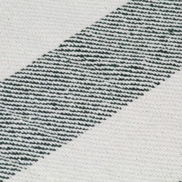 Wohndecke Überwurf Baumwolle Streifen 125x150 cm Dunkelgrün, vidaXL