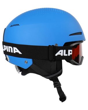 Alpina Sports Skihelm Kinder Skihelm / Snowboardhelm mit Brille ZUPO SET