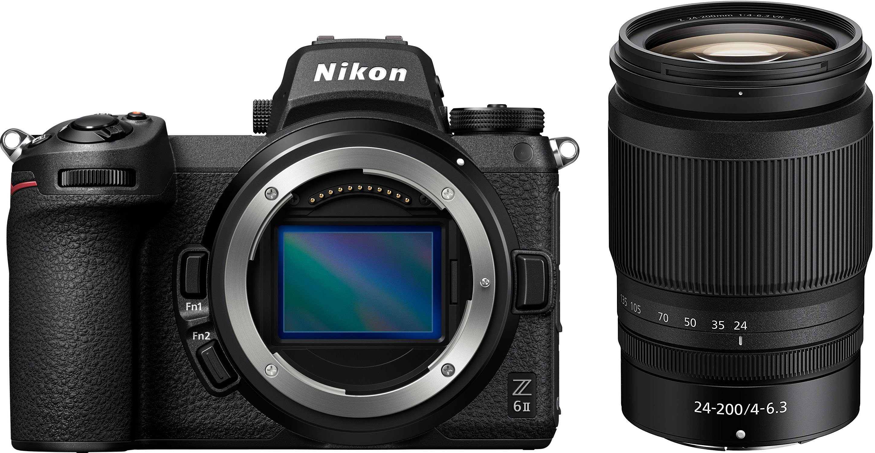 Nikon Z 6II KIT 24-200 mm 1:4.0-6.3 VR Systemkamera (NIKKOR Z 24–200 mm 1:4–6,3 VR, 24,5 MP, Bluetooth, WLAN (Wi-Fi)