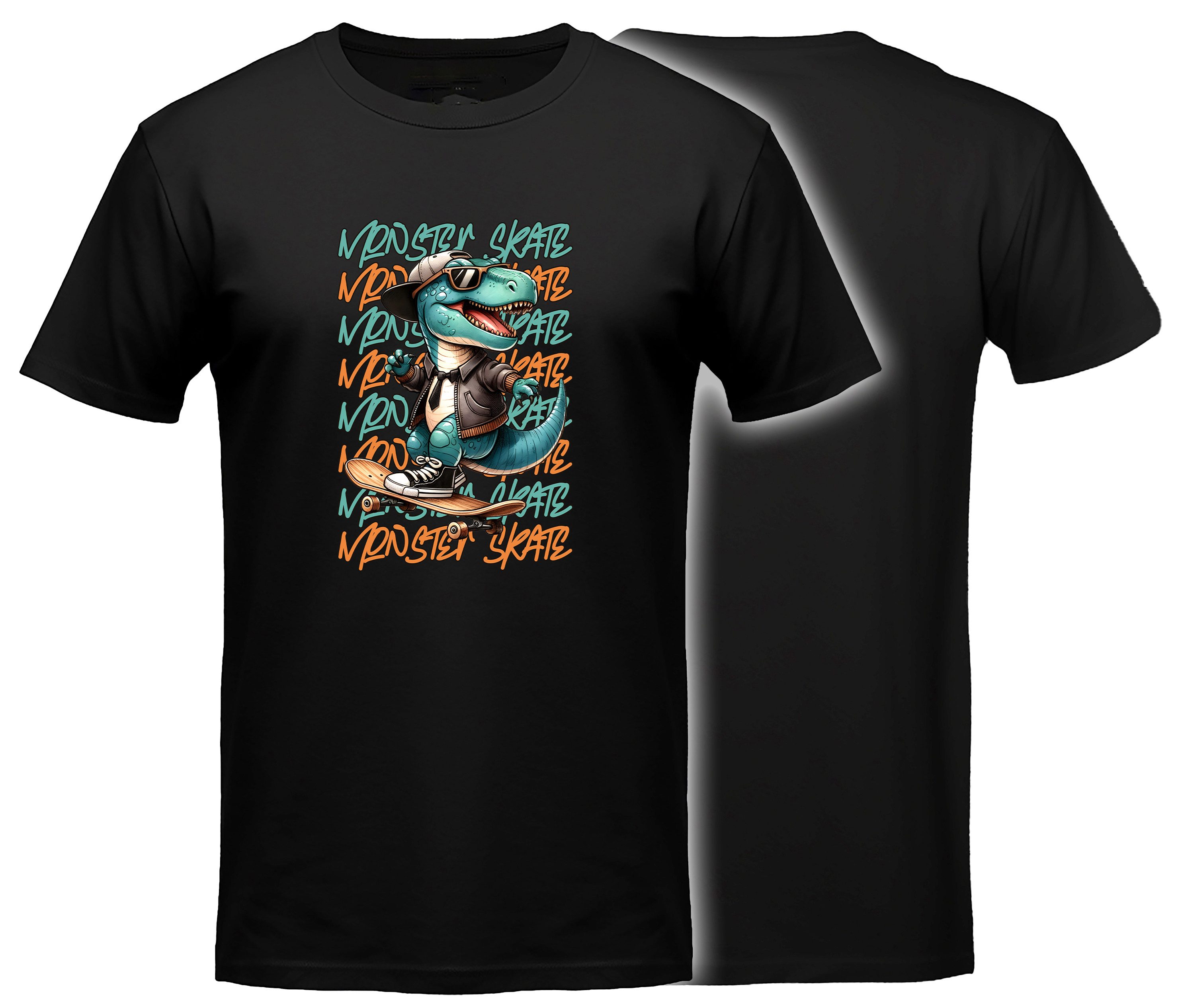 T-Shirt Skater print Shirt cooler Dino