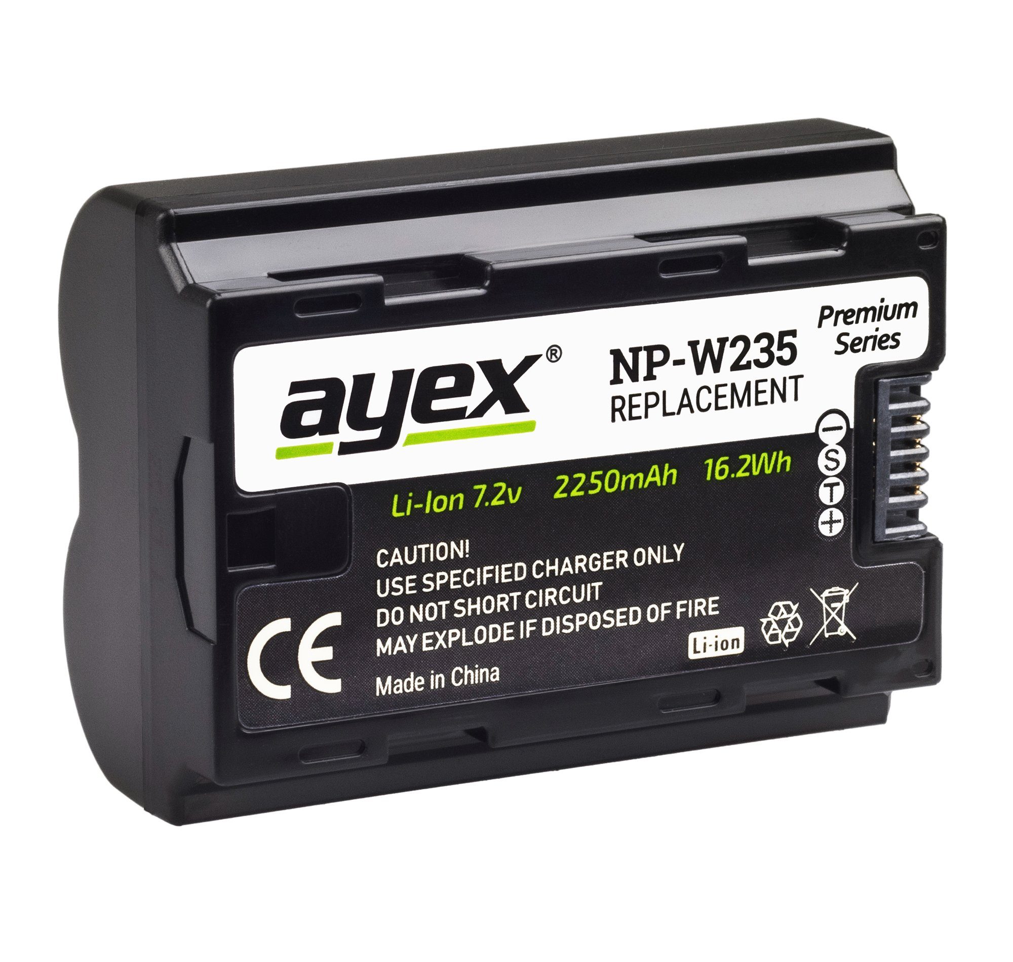 ayex 2x NP-W235 Akku für 2250 Leistungsstark zB XT-4 Fujifilm mAh Kamera-Akku