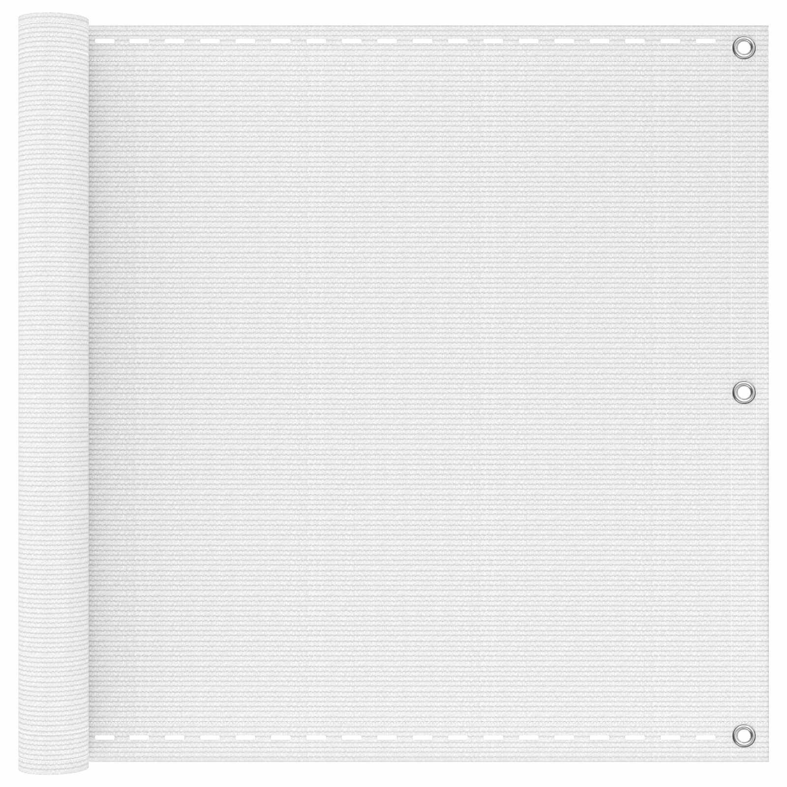 vidaXL Balkonsichtschutz Balkonsichtschutz Weiß 75 x 700 cm HDPE und Aluminium (1-St)