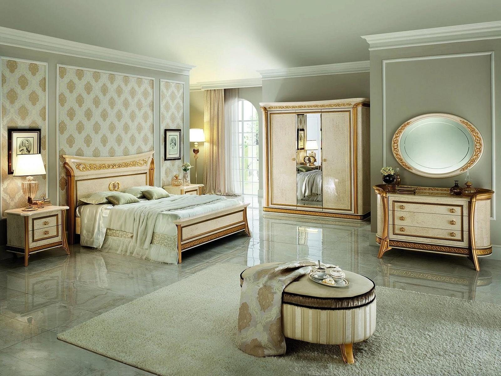 Betten Bett JVmoebel Doppel Zimmer arredoclassic 180x200 Schlaf Design Luxus Bett