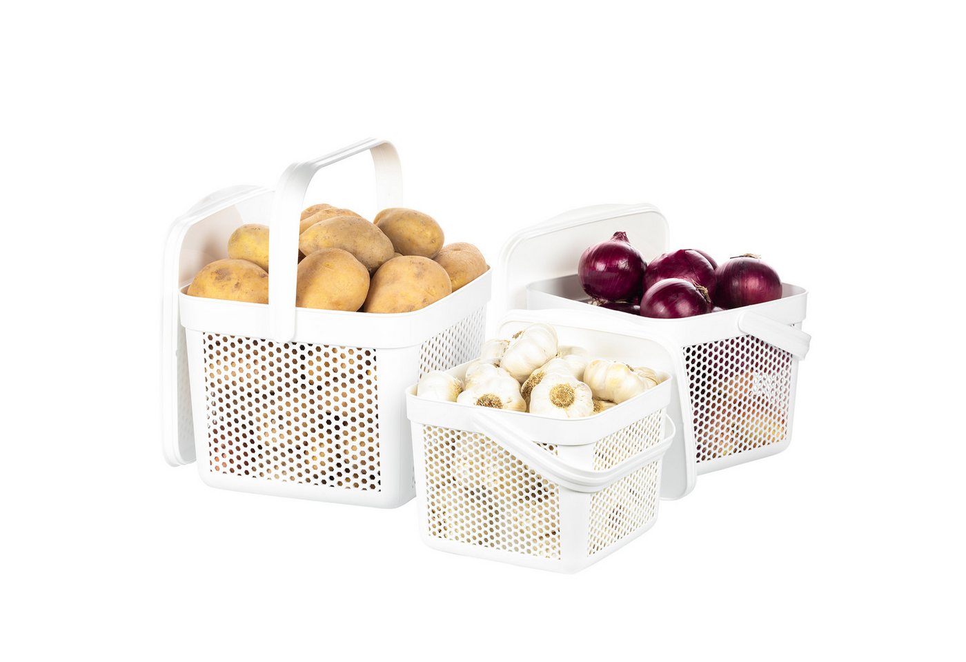 uandu home Vorratsdose Kartoffel Aufbewahrungsbox Küche, Zwiebeln, Knoblauch Aufbewahrung, (Korb für Spielzeug, Wäschekorb, Regal Korb, Aufbewahrungskorb für Bad, Vorratskorb, Küchen Aufbewahrung & Organizer)