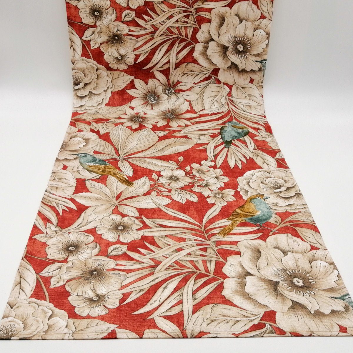 Mit Liebe dekoriert Tischläufer Blumenparadies Rot Tischläufer beschichtete Baumwolle