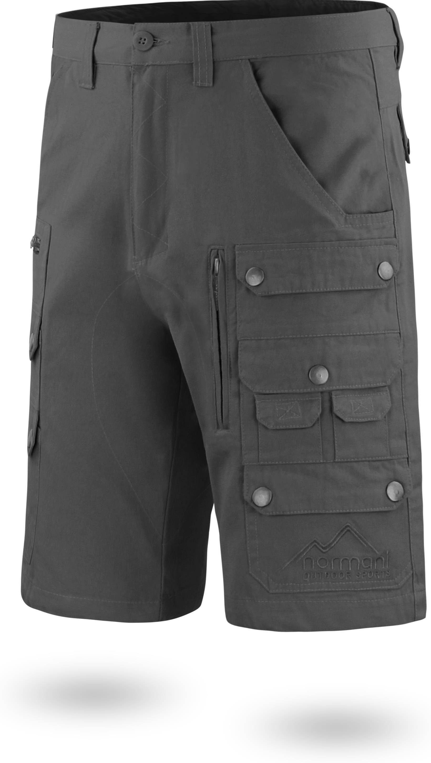 Herren Cargo-Shorts Bermudas Mojave Taschen 100% Shorts Sommershorts Arbeitsshorts aus Bio-Baumwolle Anthrazit diversen mit normani kurze