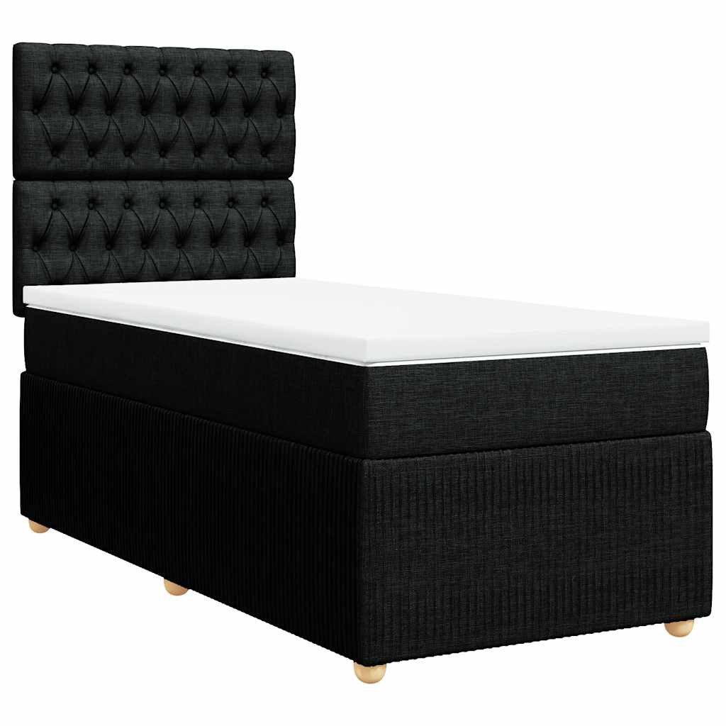 vidaXL Bett Boxspringbett mit Matratze Schwarz günstig online kaufen