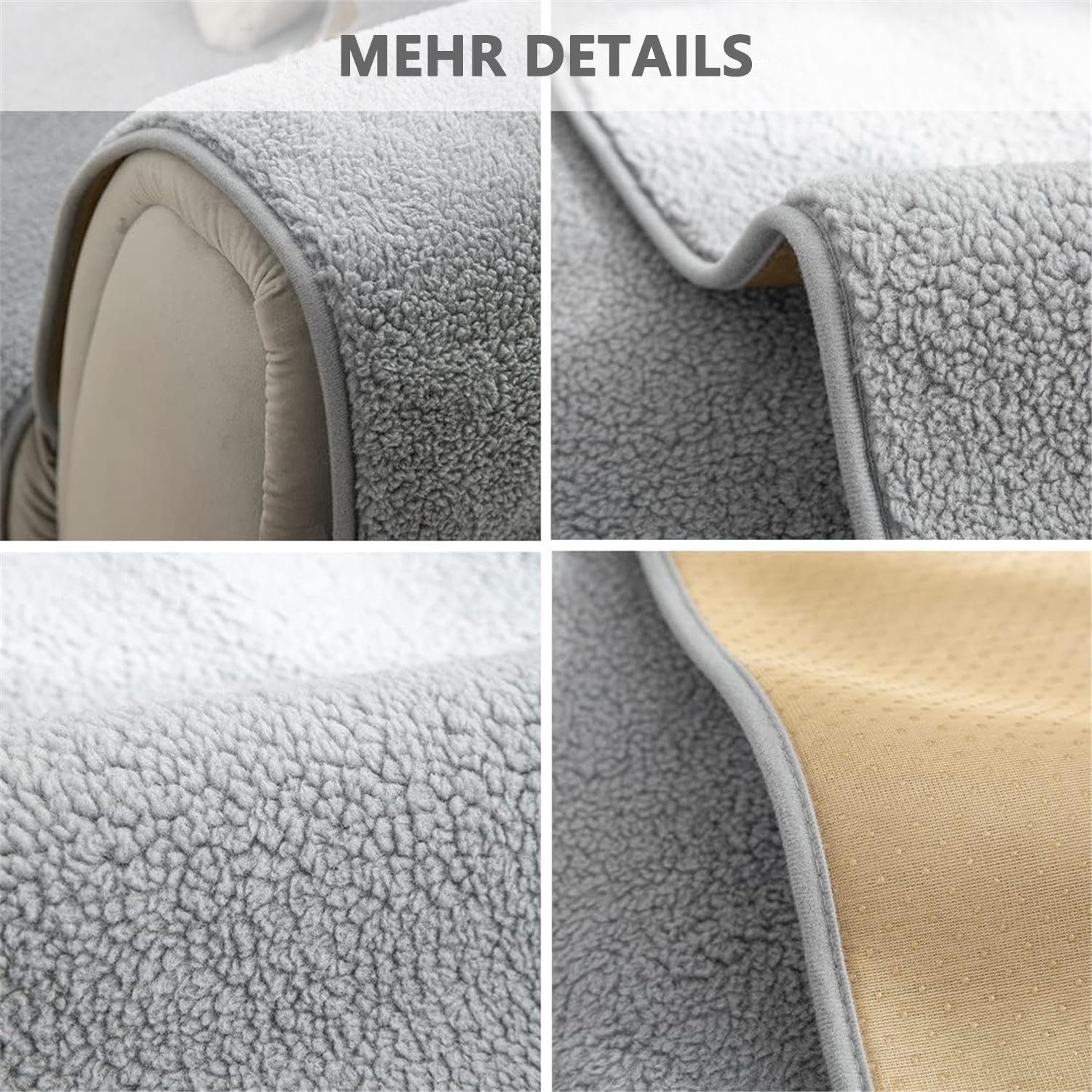 Sofaüberwurfe, Ultra Sofaschoner, Sofaschutz, Anti-rutsch Sofahusse Weicher grau(70X180cm) Juoungle