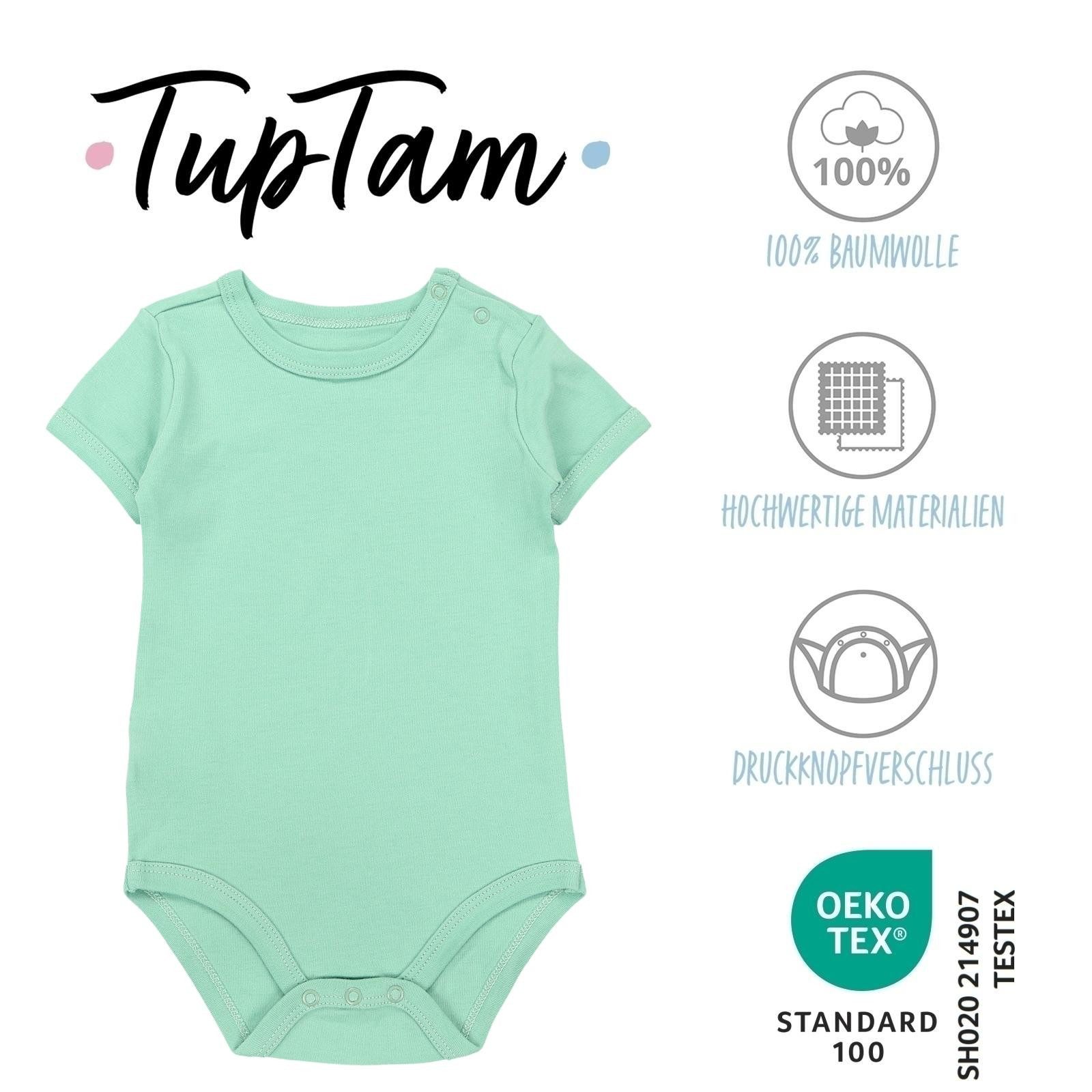 TupTam Kurzarmbody TupTam Jungen Baby Body Kurzarm in Unifarben - 5er Pack