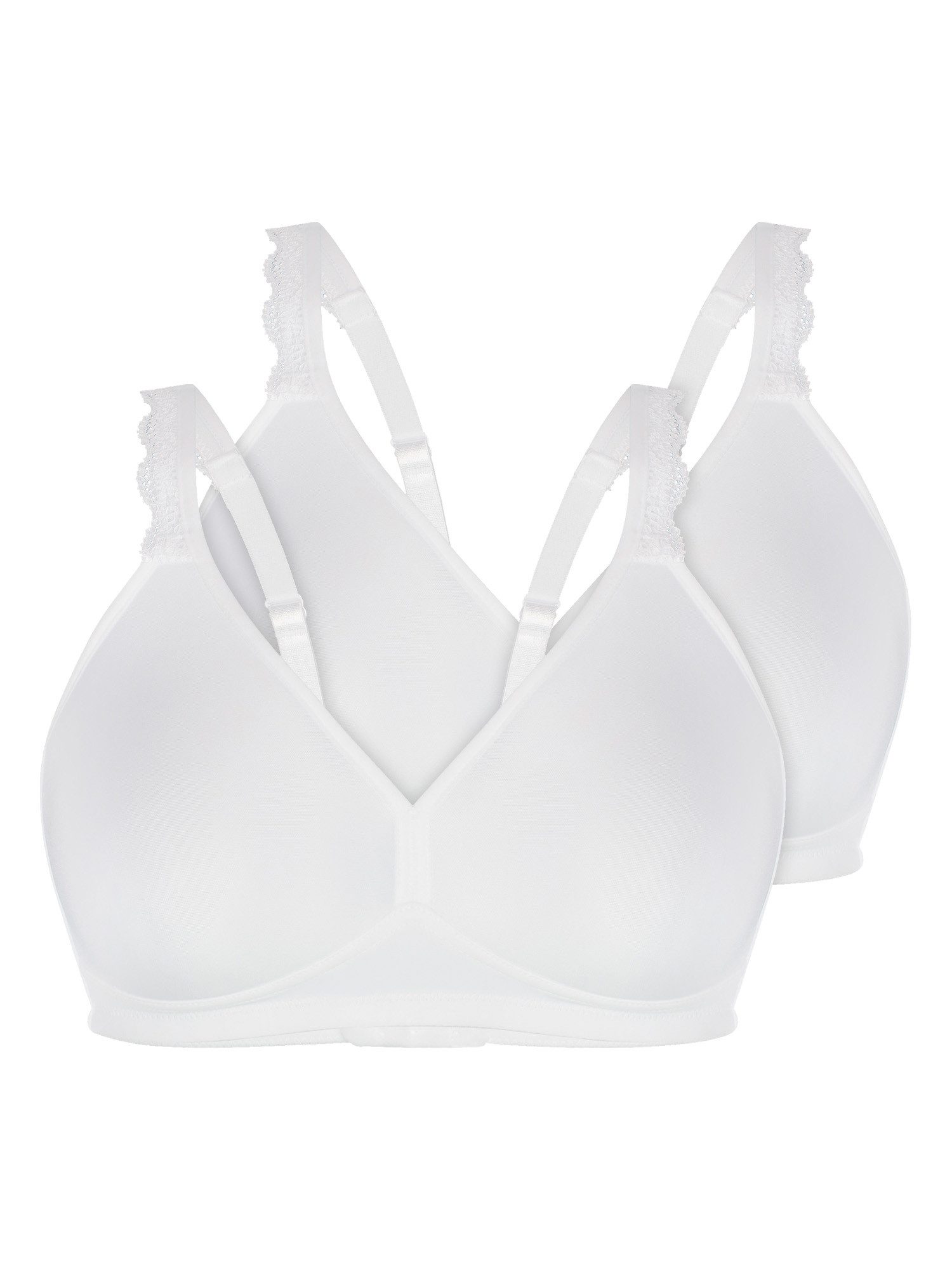 Sassa Schalen-BH Spacer-BH ohne Bügel FUNCTIONAL BRAS (Spar-Set, 2-tlg) Atmungsaktive Spacer-Cups, Funktionsrücken mit Powernet-Verstärkung