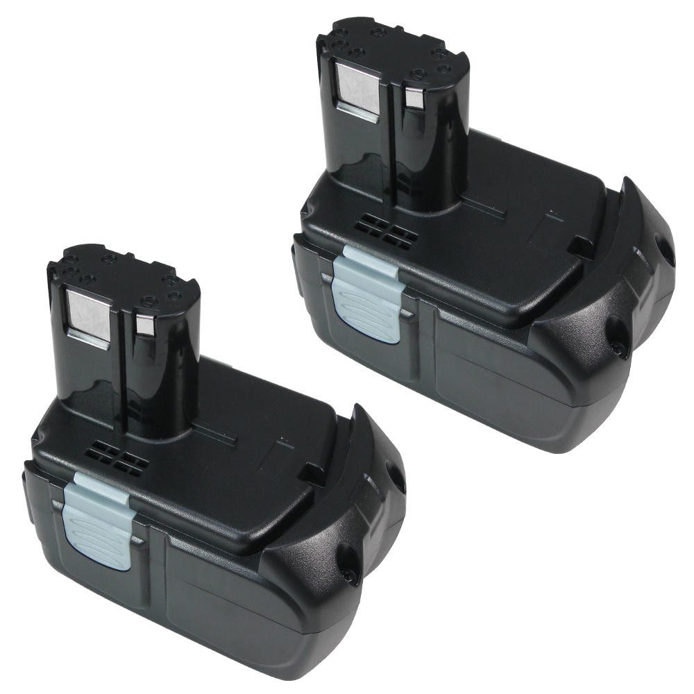 Trade-Shop 2x Akku passend für Hitachi DS14DFL DS14DVA DS14 DV14 WH14 Akku Li-Ion 2000 mAh (14,4 V)