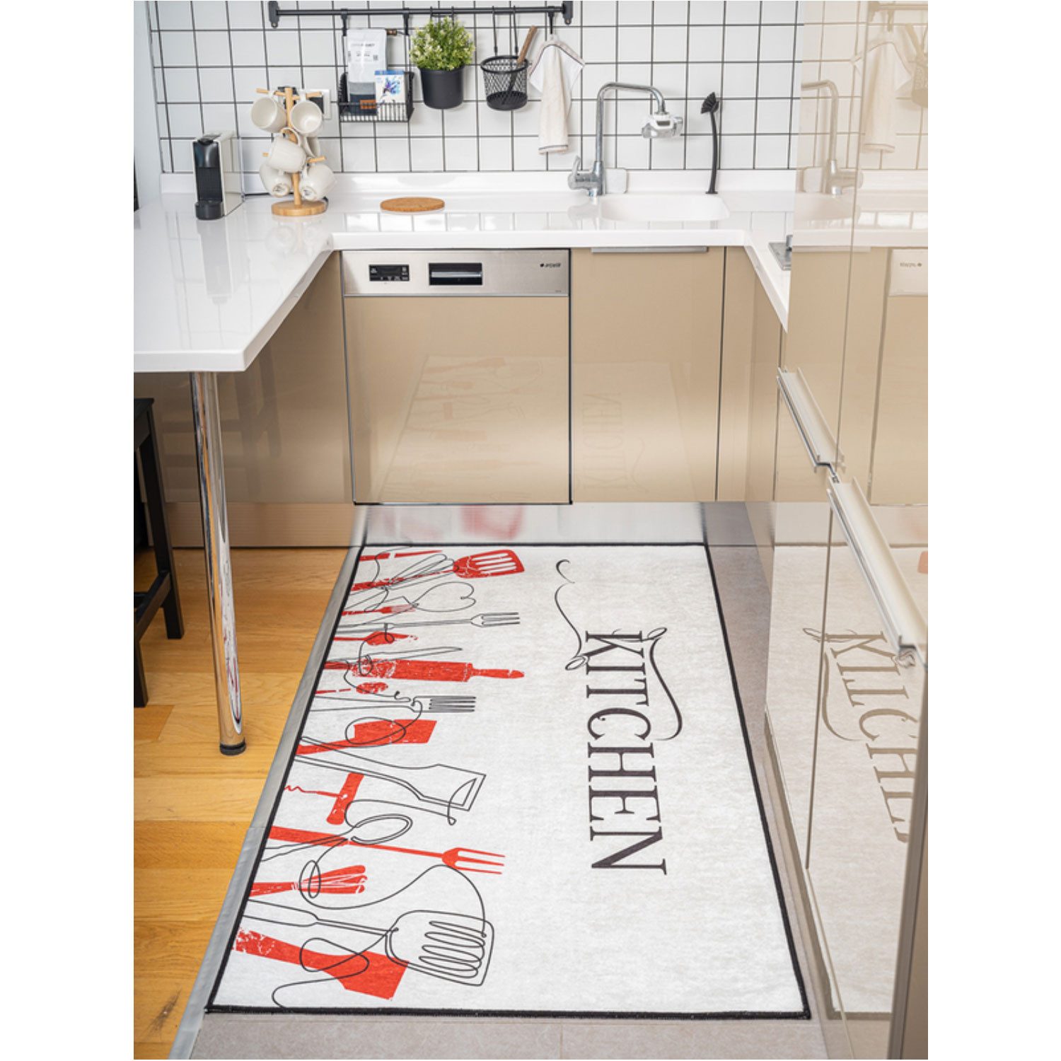 Jungengel Teppich Premium Küchenteppich Waschbar Kitchen Läufer 8x Größen K günstig online kaufen